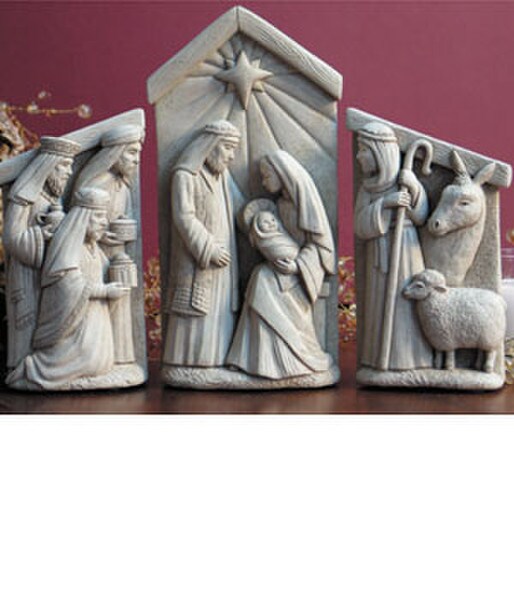 A Stable In Bethlehem Set of the Nativity Statue or Plaque
